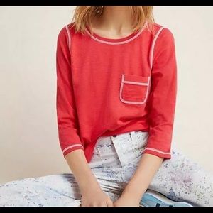 Anthropologie Saturday Sunday Halle Top Red XL
